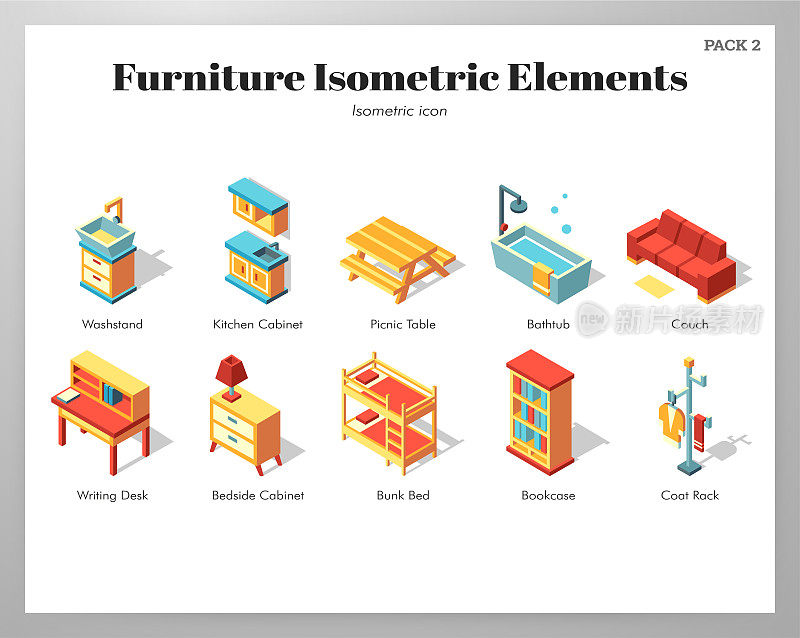 Furniture elements Isometric pack